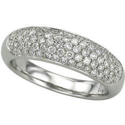 14K White Gold Diamond Band Ringwhite 