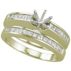 14K Yellow Gold Diamond Semi Mount Engagement Ring (Center Stone Sold Separately)yellow 