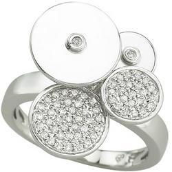 14K White Gold Round Shape Diamond Ringwhite 