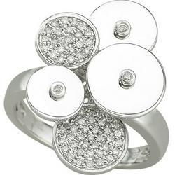 14K White Gold Round Shape Diamond Ringwhite 