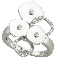 14K White Gold Round Shape Diamond Ringwhite 