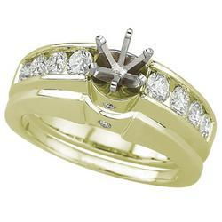 14K Yellow Gold Diamond Semi Mount Engagement Ring (Center Stone Sold Separately)yellow 