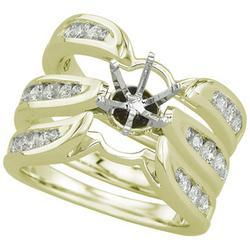 14K Yellow Gold Diamond Semi Mount Engagement Ring (Center Stone Sold Separately)yellow 