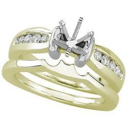 14K Two Tone Gold Diamond Semi Mount Engagement Ring (Center Stone Sold Separately)two 