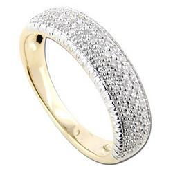 14K Yellow Gold Diamond Band Ringyellow 