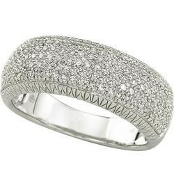 14K White Gold Diamond Band Ringwhite 