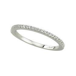 14K White Gold Diamond Band Ringwhite 