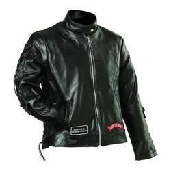 Diamond Plate&trade; Ladies&apos; Rock Design Genuine Buffalo Leather Motorcycle Jacket (Medium)diamond 