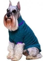 TEAL BLUE - Fashion Pet Classic Cable Knit Sweatersteal 