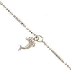 White Gold Dolphin Anklet Ankle Braceletwhite 