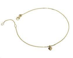 Genuine Gold Heart  Anklet Lovegenuine 