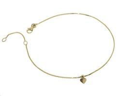 Genuine 14K Gold Heart  Anklet Lovegenuine 