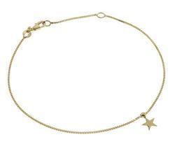 Genuine 14K Gold Star Ankletgenuine 