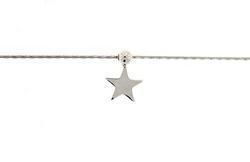 Genuine White Gold Star Ankletgenuine 