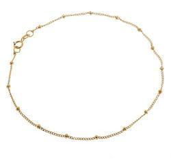 Genuine Gold Mini Ball Anklet Braceletgenuine 