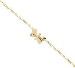 Diamond cut 14K Gold Butterfly Ankletdiamond 