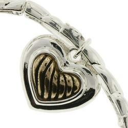 Sterling Silver Gold Tone Dangle Heart Fashion Braceletsterling 