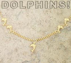 14K Gold Dolphin Charm Braceletgold 