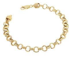 Genuine 14K Gold Chain Link Braceletgenuine 