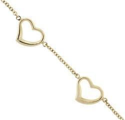 Gold Heart Link Braceletgold 