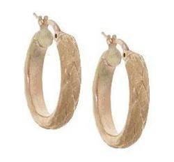 Laser Cut Gold Hoop Earringslaser 