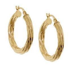 Gold Laser Cut Hoop Earringsgold 