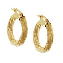 Gold Laser Cut Hoop Earringsgold 