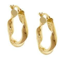 High Polished Twisted Gold Hoop Earringshigh 