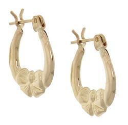 Laser Cut Gold Ribbon Hoop Earringslaser 