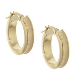 High Polished 14K Gold Hoop Earringshigh 