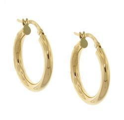 High Polished 18K Gold Hoop Earringshigh 