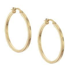 High Polished Gold Hoop Earringshigh 