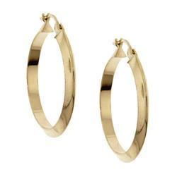 High Polished Gold Hoop Earringshigh 