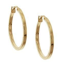 High Polished Gold Hoop Earringshigh 