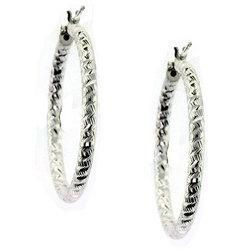 Laser Cut Sterling Silver Hoop Earringslaser 