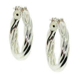 Sterling Silver Twisted Hoop Earringssterling 