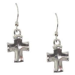 Sterling Silver Cross Dangle Earringssterling 