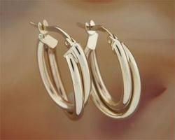 Ladies 14K Gold Hoop Earringsladies 