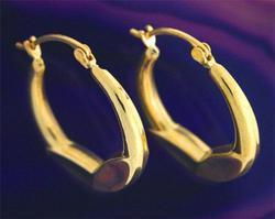 14K Gold Lightweight Large Hoop Earringsgold 