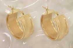 Wide 14k Gold Hoop Earringswide 