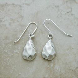 Ladies Sterling Silver Modern Dangle French Earringsladies 