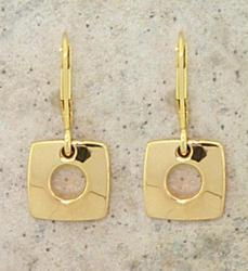 14K Gold Modern Hoop Dangle Earringsgold 