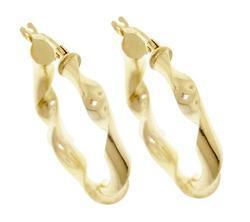 Gold Twist Hoop Earringsgold 