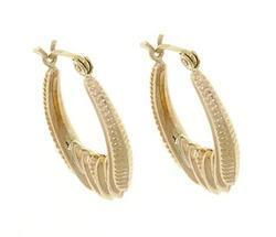 Gold Ribbon Hoop Earringsgold 