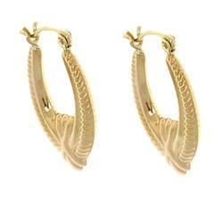 Gold 'X' Ribbon Hoop Earringsgold 