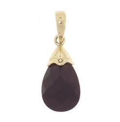 Black Quartz 14k Gold Pendant Brioletteblack 