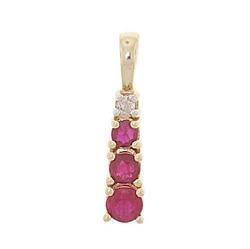 Ruby and Diamond 14K Gold Pendantruby 