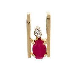 Ruby Diamond 14K Gold Pendantruby 