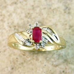 Ruby Diamond and Gold Ringruby 