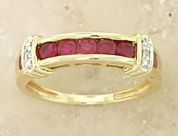 Ruby and Diamond Genuine Gold Ringruby 